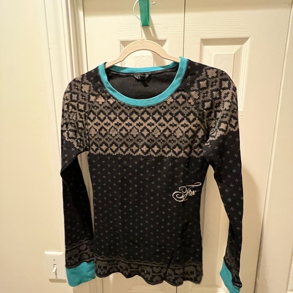 Fox Tops - Women’s Fox thermal long sleeve shirt size M